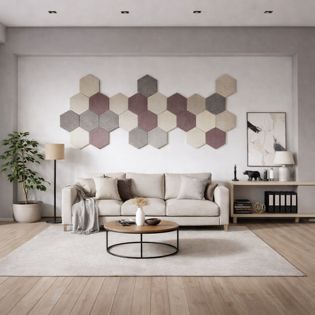 polyester fiber acoustic wall panel living room